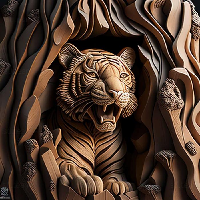 3D model Panthera tigris acutidens (STL)